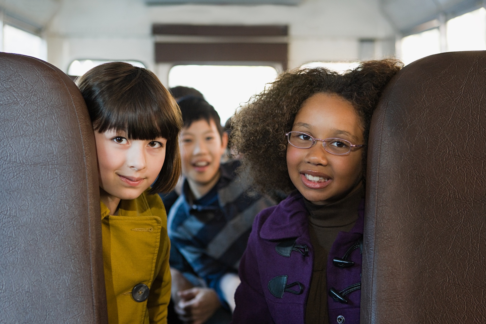 Children on school bus