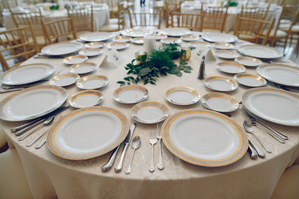 Elegant wedding dishes